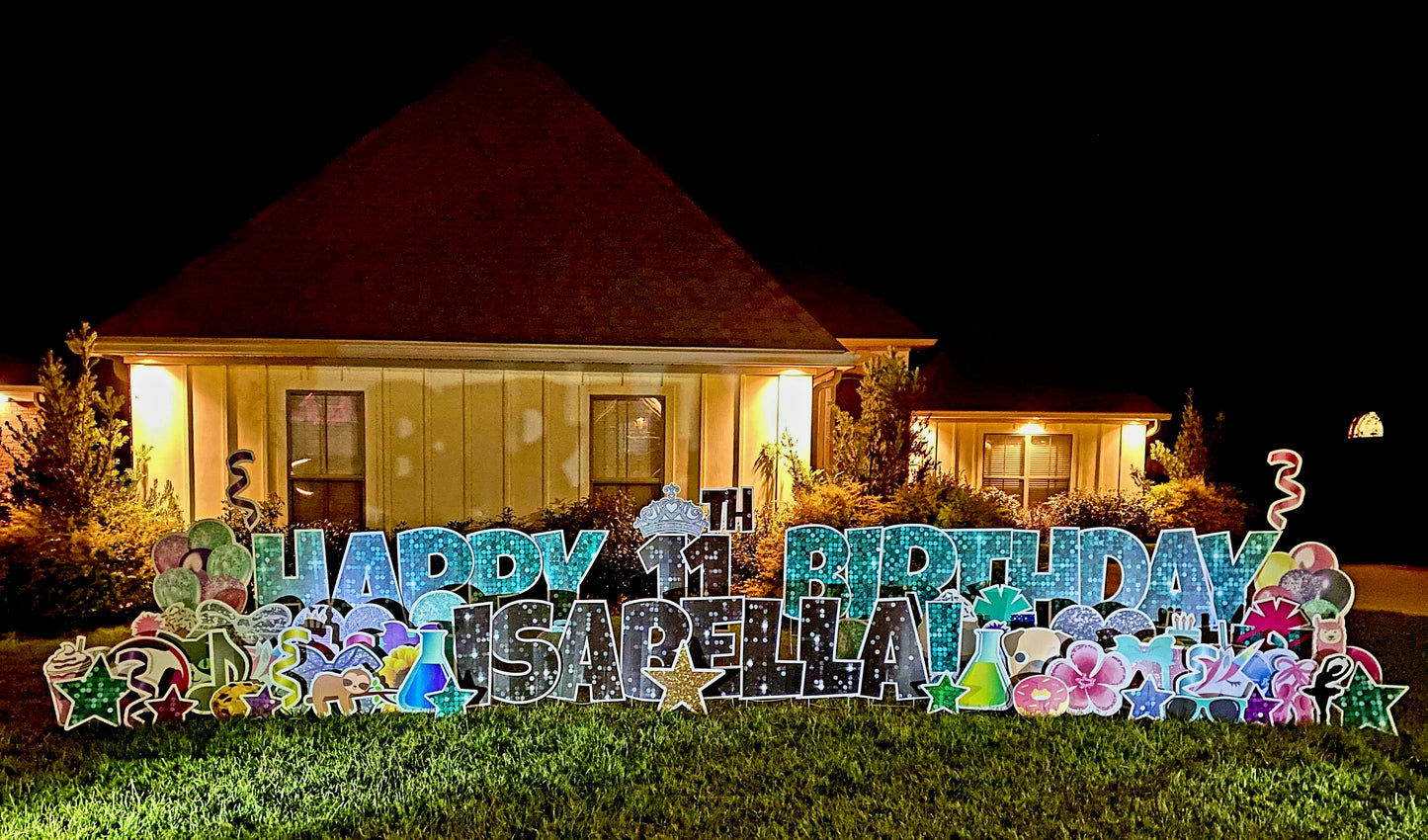 Standard happy birthday sign