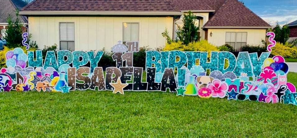 standard happy birthday sign