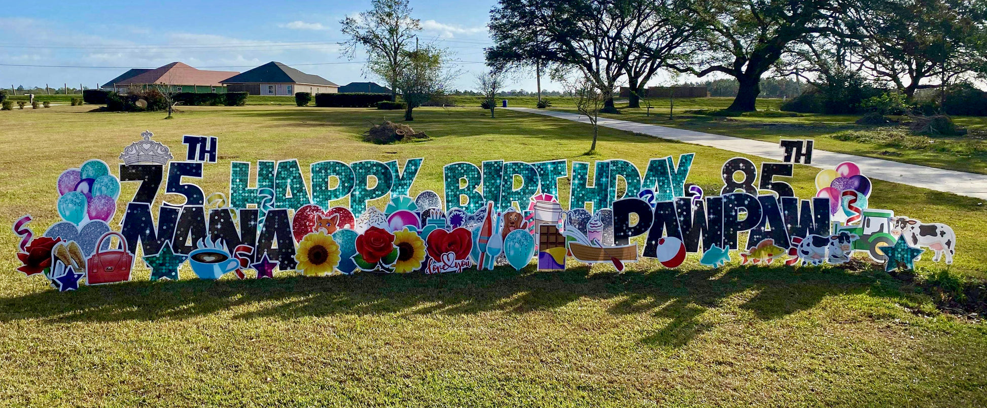 standard happy birthday sign