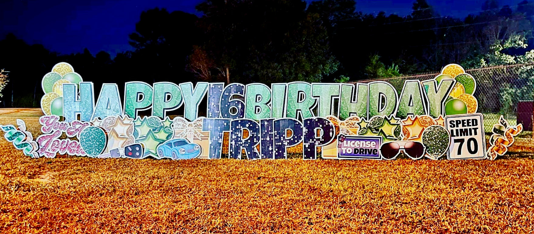 standard happy birthday sign